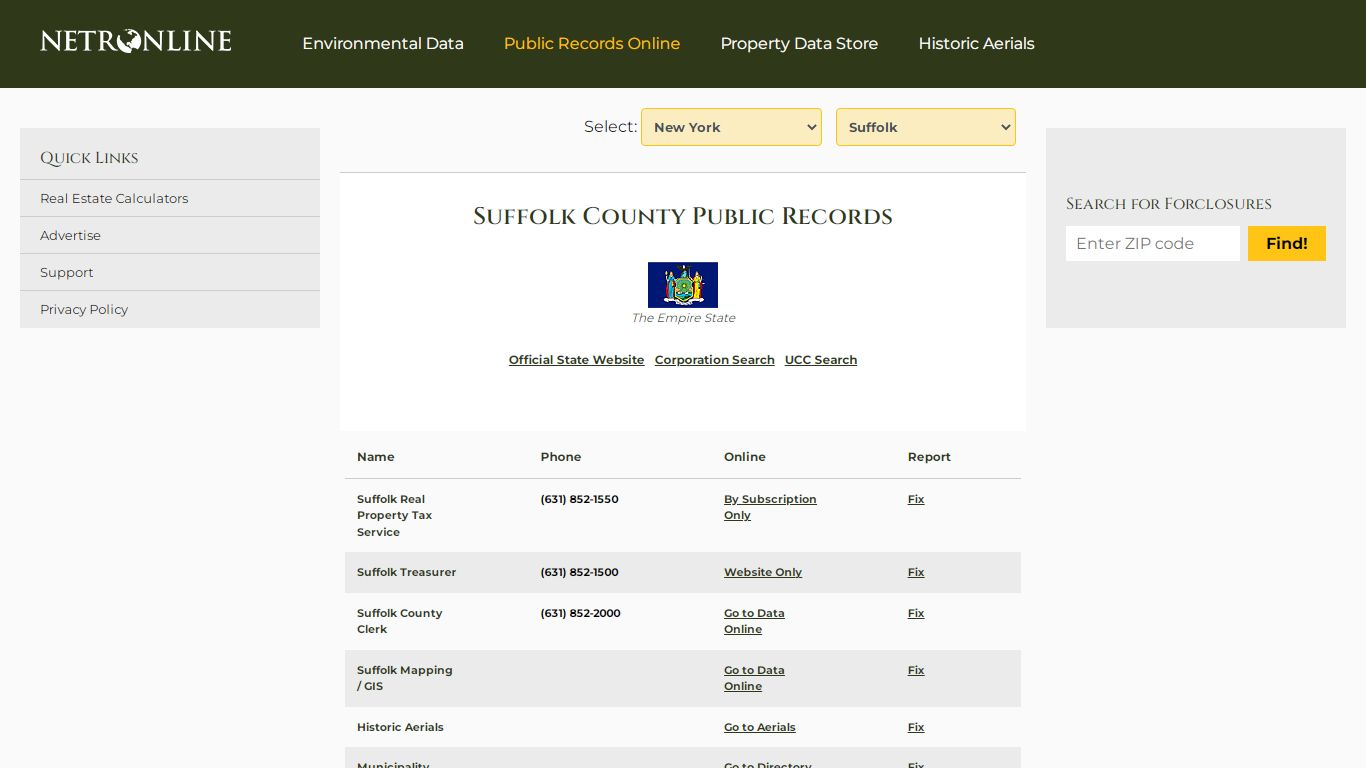 Suffolk County Public Records - NETROnline.com